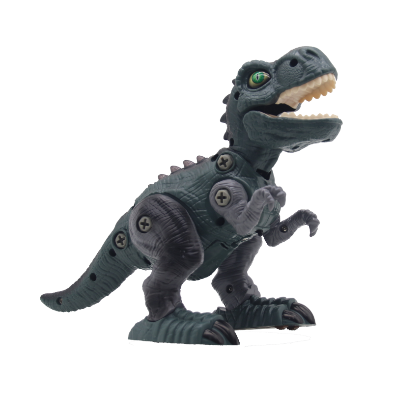 Kids Plastic Stem t rex Dino Toy Gift diy assembly toys Walking Electric Dinosaur Toys for Boys and Girls